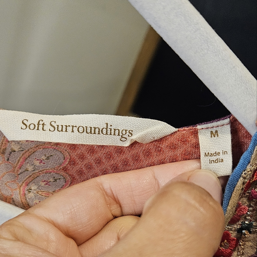 Soft Surroundings Parasol Siva Magenta Maxi Dress Multicolor Women Size Medium - Picture 3 of 6